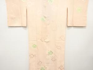 絞り　椿模様　長襦袢（刺繍衿付き）